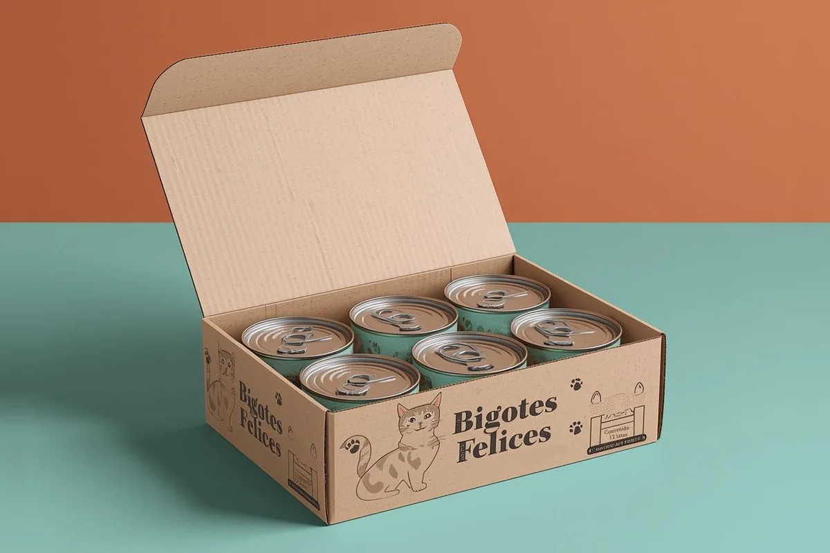 Empaque caja alimento para gato offset