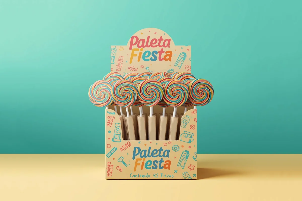 Empaque caja paletas offset