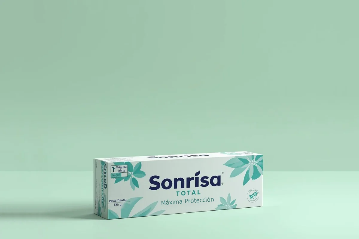 Empaque caja pasta dental offset